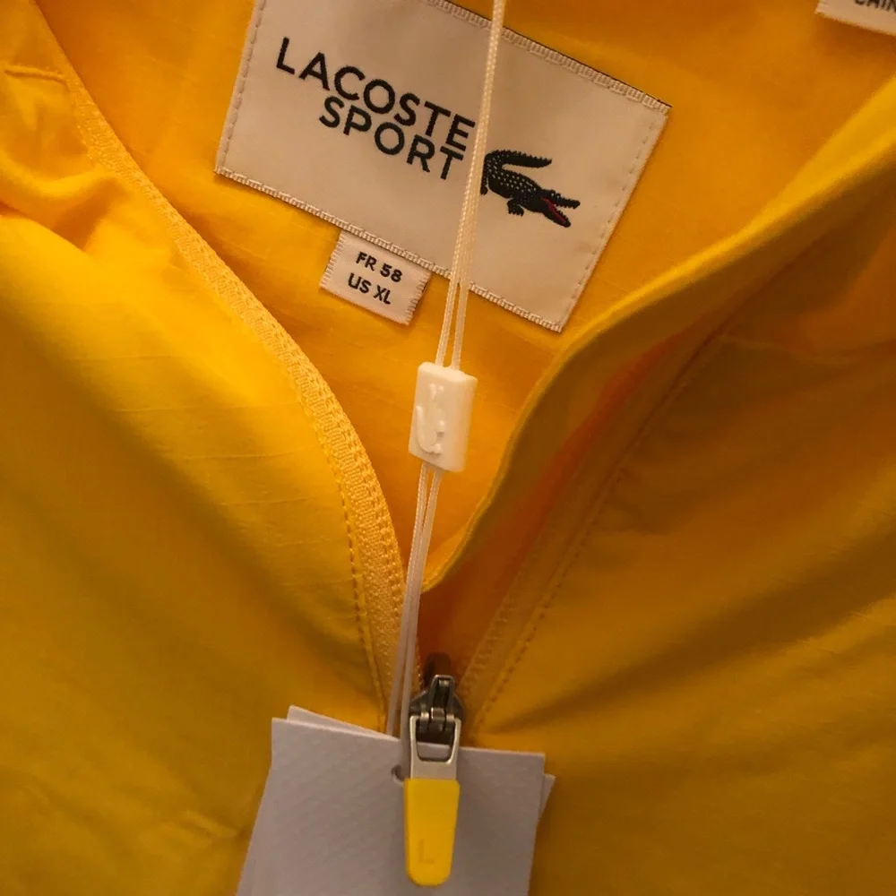 Lacoste men’s sport hooded taffeta lined windbreaker size 6 xl